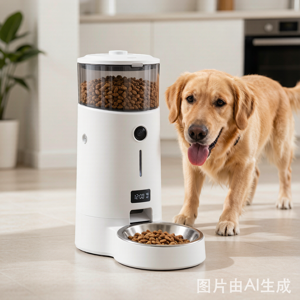 智能宠物自动喂食器概念图