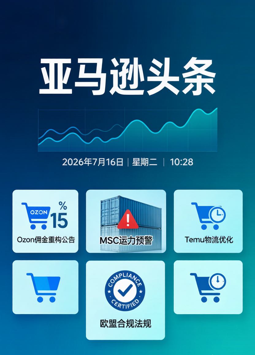 [跨境动态]Prime Day次日实况·Ozon佣金大改·MSC运力预警